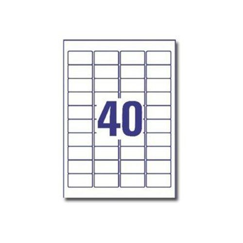 Avery L4770 - Étiquettes d'adresses transparentes - 25.4 x 45.7 mm 1000 unités ( 25 feuille(s) x 40 )