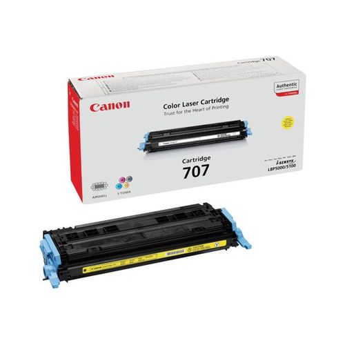 Canon 707Y - Jaune - originale - cartouche de toner - pour i-SENSYS LBP5000, LBP5100; Laser Shot LBP-5000, 5100