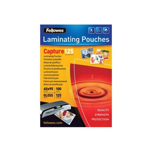 Fellowes Laminating Pouches Capture 125 micron - 100 - 64 x 95 mm pochettes plastifiées
