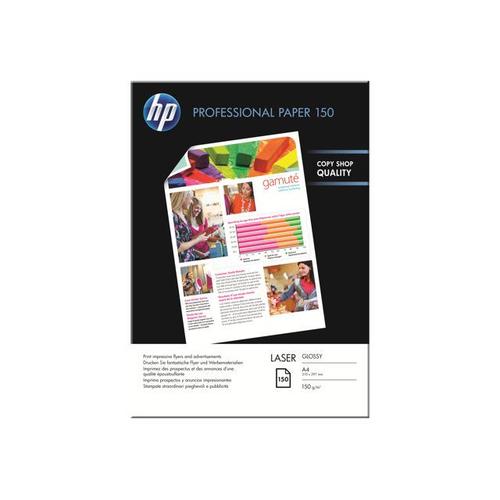 HP Professional Glossy Paper - Papier photo brillant - A4 (210 x 297 mm) - 150 g/m? - 150 feuille(s) - pour Color LaserJet Pro MFP M274, MFP M277; LaserJet Pro 100, 400 M401, M26