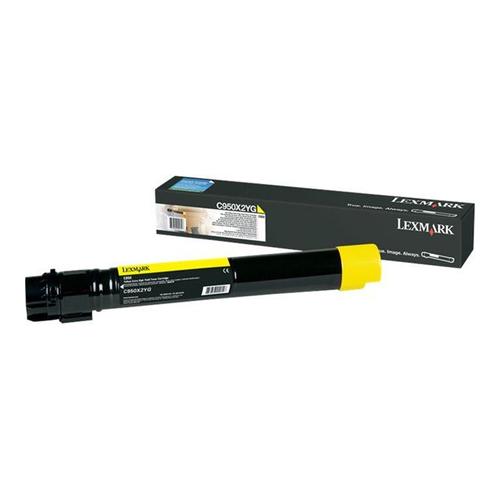 Lexmark - À rendement extrêmement élevé - jaune - originale - cartouche de toner LCCP, LRP - pour C950DE, 950dte; X950dte