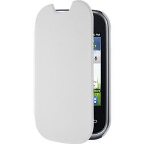 Etui Coque Folio Made In France Blanc Pour Samsung Galaxy Fame Lite S6790