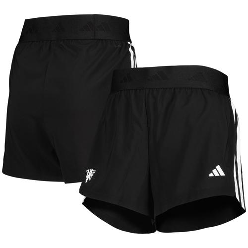 Manchester United Adidas Aeroready Train Essentials 3-Stripes Shorts - Black - Womens