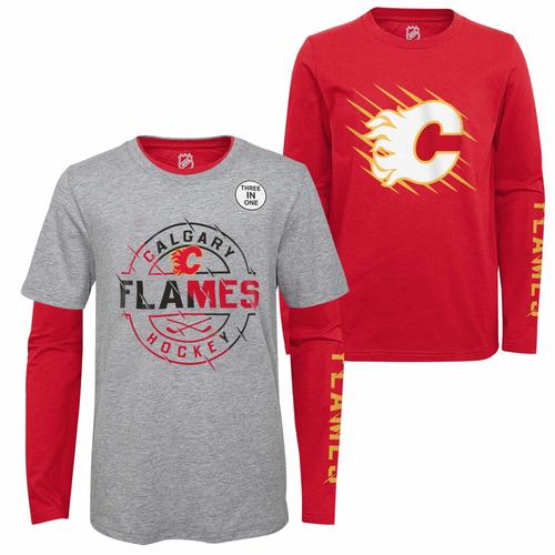 T-Shirt Combiné 3 En 1 2 Way Forward Des Flames De Calgary - Jeunes