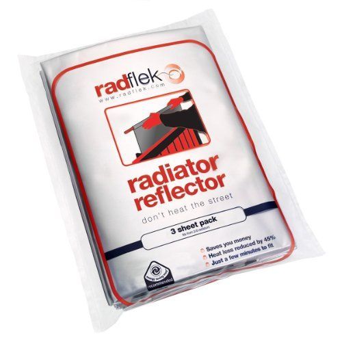 Radflek Réflecteur De Chaleur Avec 3 Feuilles Radstik + 2 Bandes Adhésives Radstik Pour Radiateur Radflek