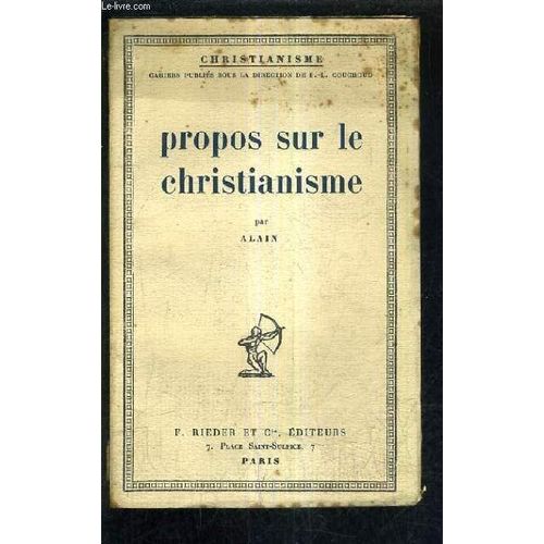 Propos Sur Le Christianisme.