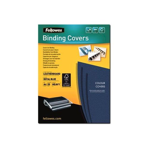 Fellowes FSC Certified - A4 (210 x 297 mm) - bleu royal - 250 g/m² - 25 unités couverture à reliure