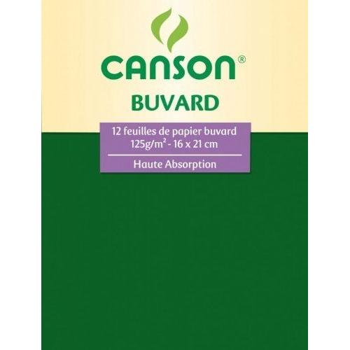 Canson - Beaux-Arts - Papier Buvard Canson - Pochette - 125g/M² 12 Feuilles 16x21