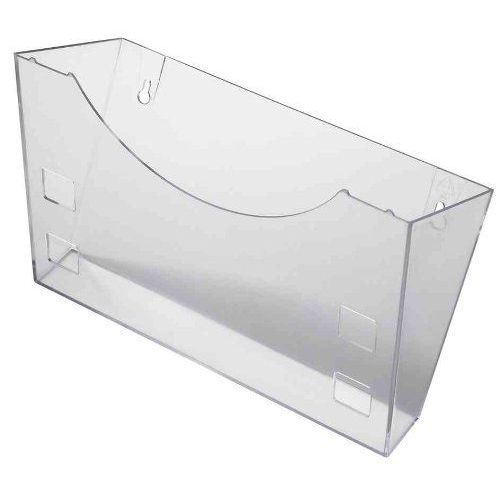 Helit Support Mural Pour Porte Revue, Trasparent, Pour La