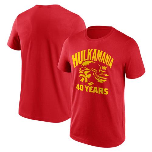 T-Shirt Wwe Hulk Hogan 40 Years Logo - Rouge - Homme