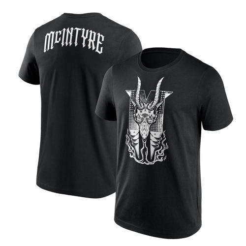 T-Shirt Wwe Drew Mcintyre Dragon Flames Noir Et Blanc - Noir - Homme