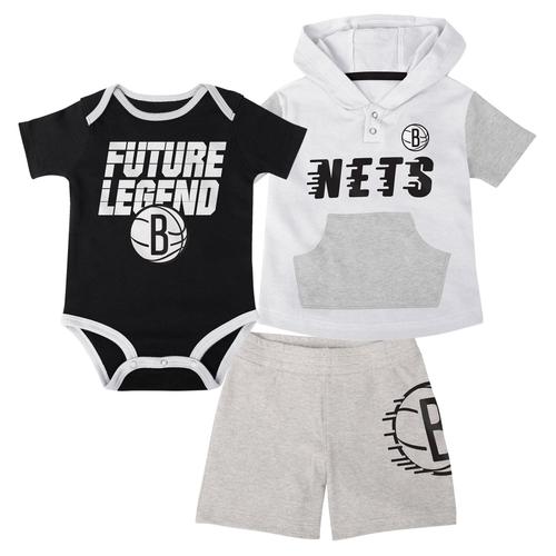 Brooklyn Nets Bank Shot Creeper Ensemble Short Et T-Shirt - Nourrisson