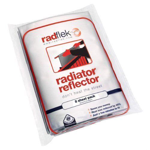 Radflek Réflecteur De Chaleur Avec 8 Feuilles Radstik + 8 Bandes Adhésives Radstik Pour Radiateur Radflek