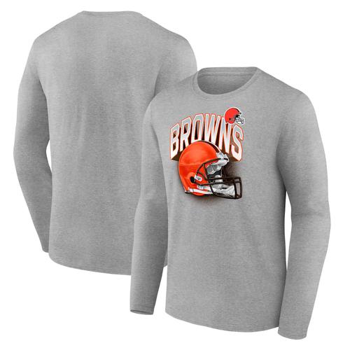 Cleveland Browns End Around Helmet Graphic T-Shirt À Manches Longues - Homme