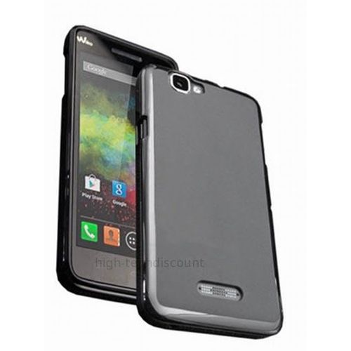 Housse Etui Coque Pochette Silicone Gel Fine Pour Wiko Rainbow + Film Ecran - Noir