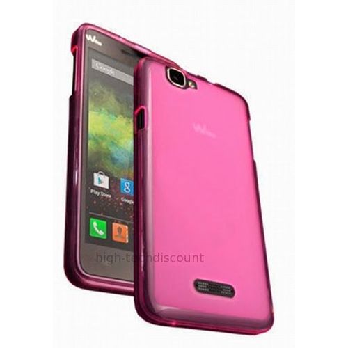 Housse Etui Coque Pochette Silicone Gel Fine Pour Wiko Rainbow + Film Ecran - Rose