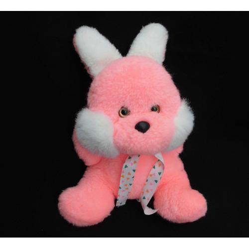 Lapin Rose Blanc Ruban Triangle