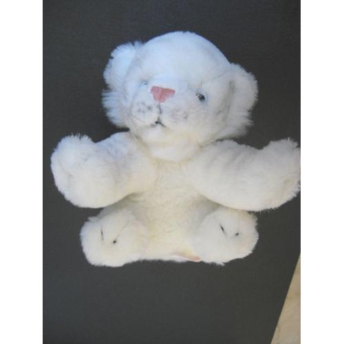 Peluche Tigre Blanc Françoise Saget 22 Cm