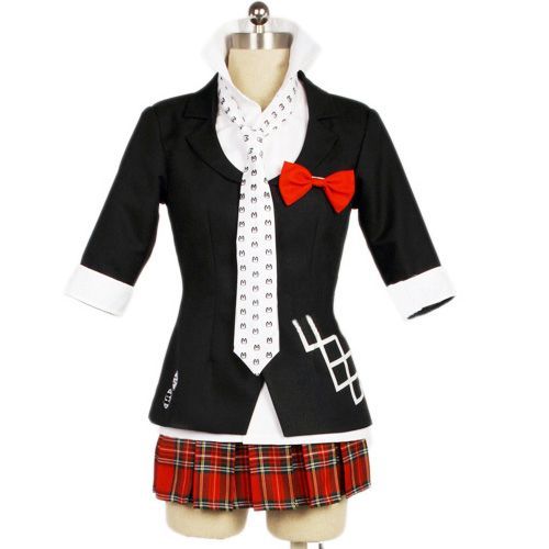 Costume Uniforme Scolaire Enoshima Junko Fashionista Mode Danganronpa The Animation Jeu Vidéo Survival Lycée Monokuma Byakuya Makoto Convention Japan Black Sugar Déguisements Cosplay Anime Manga Paris