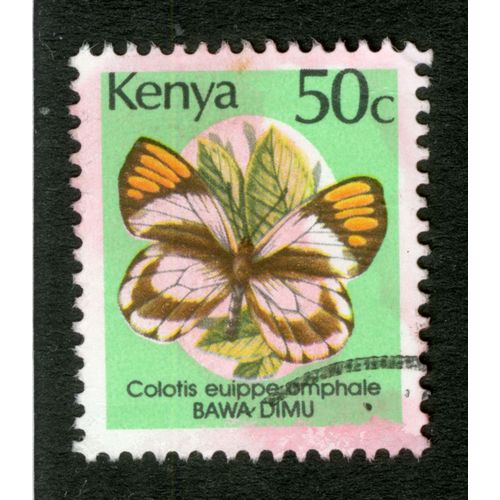 Timbre Oblitéré Kenya, Colotis Euippe Omphale, Bawa Dimu, 50 C