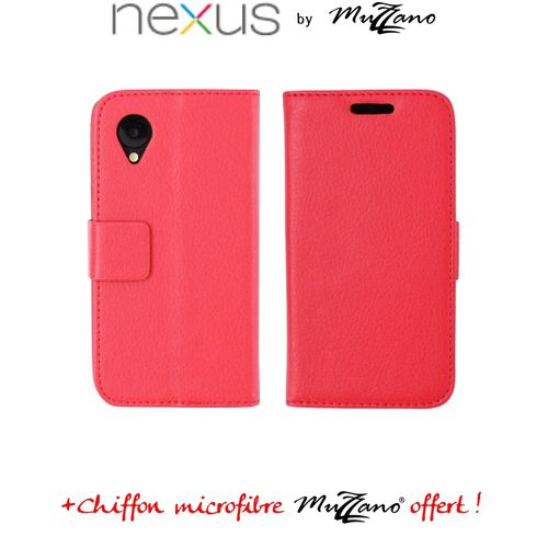 Etui Original "Le Folio" Rouge De Muzzano Pour Google Nexus 5