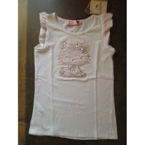 T-Shirt Blanc Sans Manches Victoria Couture 12 Ans