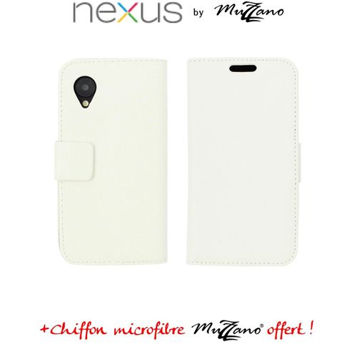 Etui Original "Le Folio" Blanc De Muzzano Pour Google Nexus 5