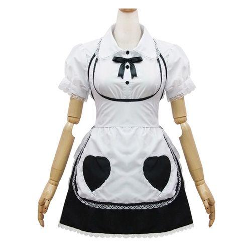 D guisement Costume Cosplay Robe Maid Chemisier Jupe Tablier