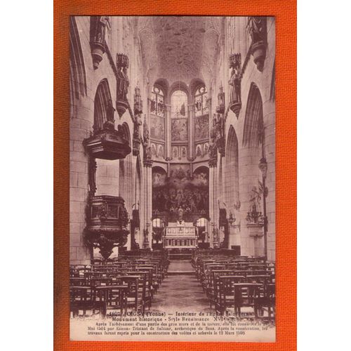 Cpa Joigny Interieur De L Eglise Saint Jean