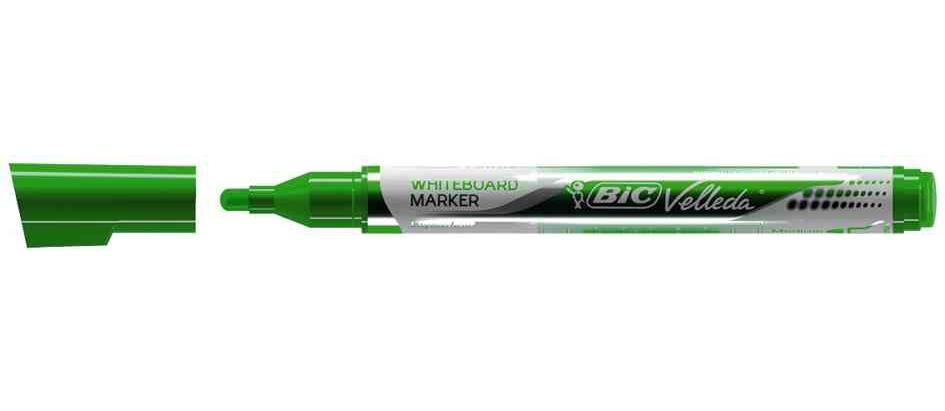 Bic Lot De 12 Whiteboard-Markers Velleda 1741 Liquid Ink, Vert