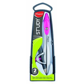 Maped Lot De 3 Coffrets Compas Study Avec Bague Universelle Et Crayon Coloris Assortis