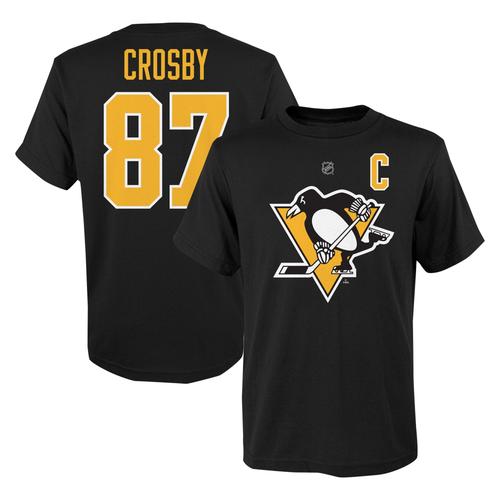 T-Shirt Plat Avec Nom Et Numéro Des Penguins De Pittsburgh - Sidney Crosby - Jeunes