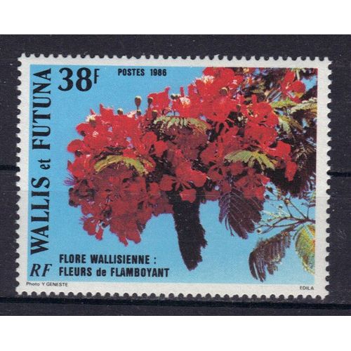 Wallis Et Futuna 1986 : Flore : Arbre : Le Flamboyant En Fleurs - Timbre 38 F. Neuf **