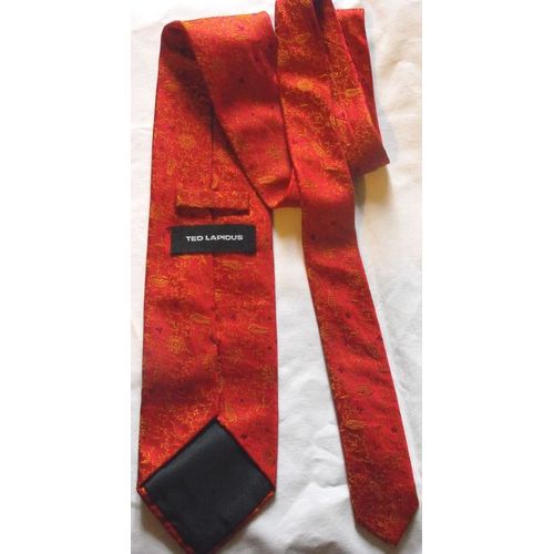 Cravate Soie Rouge Ted Lapidus