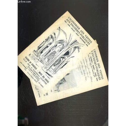 Lot De 2 Catalogues De Vente Aux Encheres - Galerie De Chartres - Poupees De Collection - Jouets Anciens - Musique Mecanique Et Automates - De Janvier A Septembre 1979.