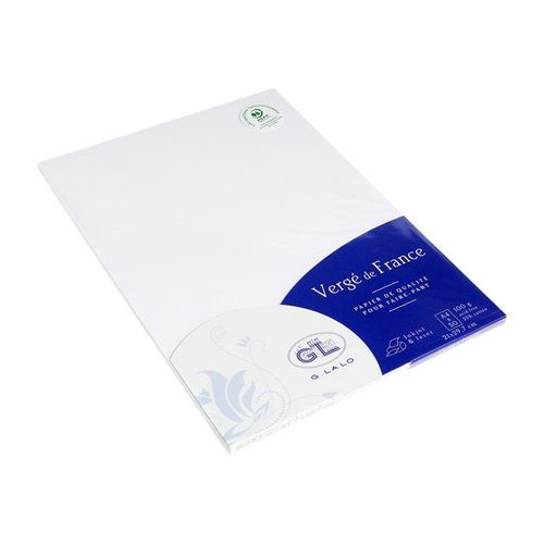 G.LALO Vergé de France - Papier ordinaire - blanc extra - A4 (210 x 297 mm) - 100 g/m² - 50 feuille(s)