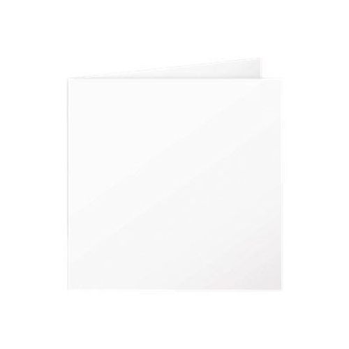 Clairefontaine Pollen - Cartes à demi-pli prépliées - blanc - 160 x 160 mm - 210 g/m² - 25 feuille(s)