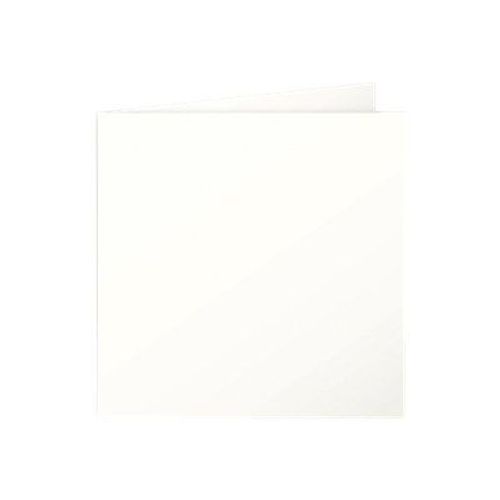 Clairefontaine Pollen - Cartes à demi-pli prépliées - crème - 160 x 160 mm - 210 g/m² - 25 feuille(s)