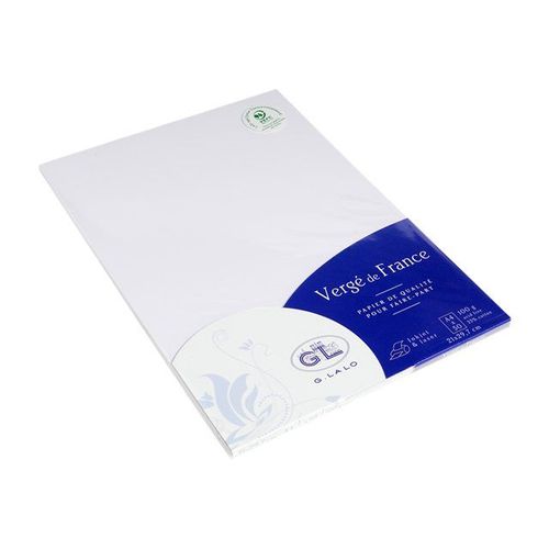 G.LALO Vergé de France - Papier ordinaire - blanc - A4 (210 x 297 mm) - 100 g/m² - 50 feuille(s)