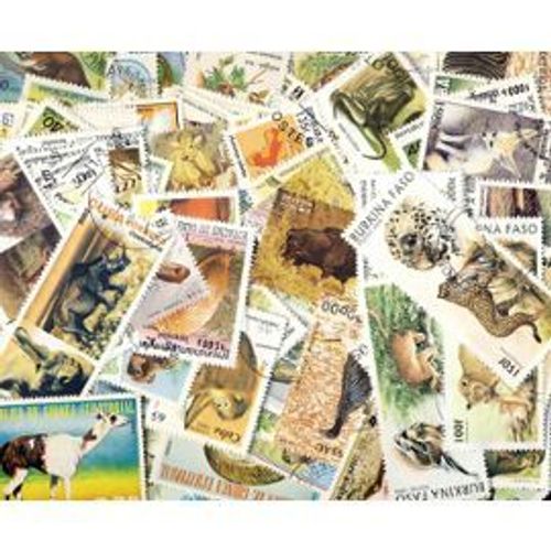 Animaux Sauvages 100 Timbres Différents Tous Pays