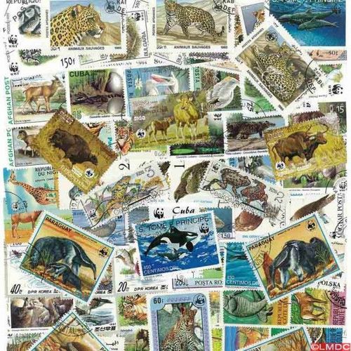 Animaux Wwf 100 Timbres Differents - Tous Pays