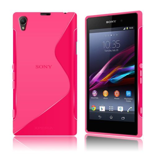 Coque Silicone Pour Sony Xperia Z2 5.2" Gel Motif S Au Dos - Rose