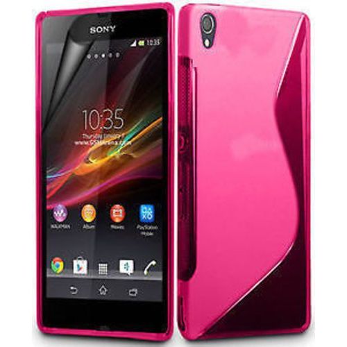 Coque Silicone Pour Sony Xperia Z2 5.2" Gel Motif S Au Dos - Rose