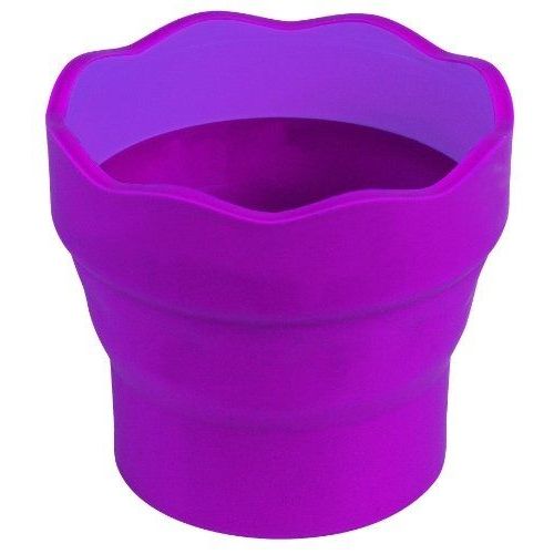 Farber-Castell Gobelet Clic & Go, Mûre, En Plastique, Plia-