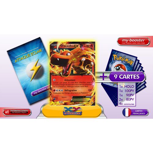 Dracaufeu Ex 11/106 180pv - Booster Optimisé Attaque Eclair - 10 Cartes Francaises Pokemon Xy 2 Etincelles (Flashfire)