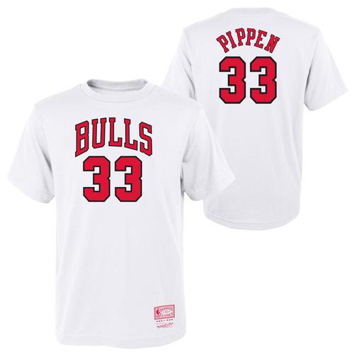 Tee-Shirt Numéro Et Nom Hardwood Classics Scottie Pippen Chicago Bulls - Junior