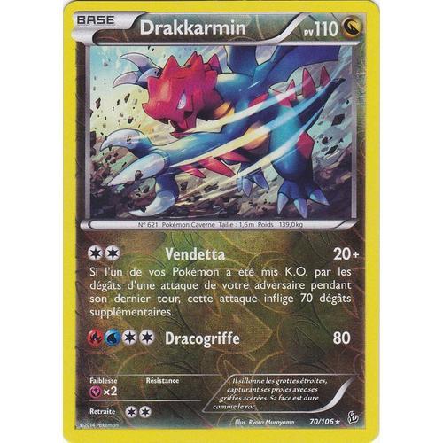 Carte Pokemon - 70/106 Drakkarmin - Xy Etincelles - Holo Reverse