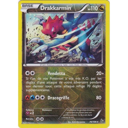 Carte Pokemon - 70/106 Drakkarmin - Xy Etincelles - Holo Reverse