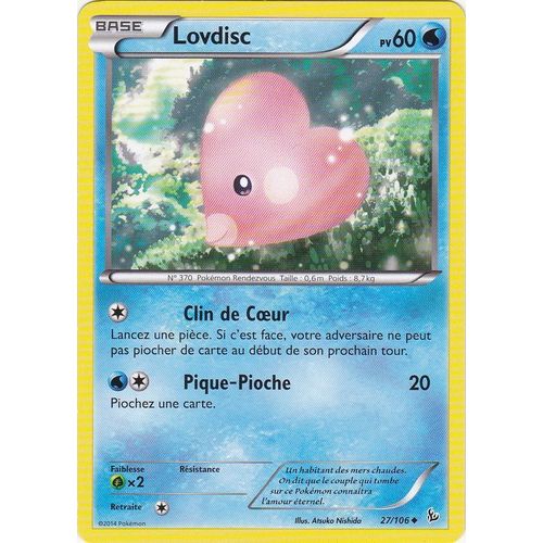 Carte Pokemon - 27/106 Lovdisc - Xy Etincelles