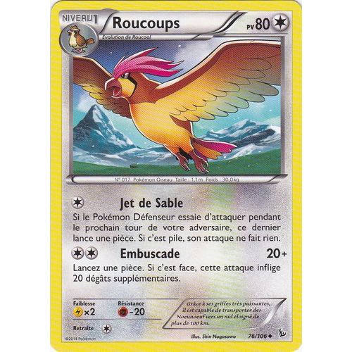 Carte Pokemon - 76/106 Roucoups - Xy Etincelles